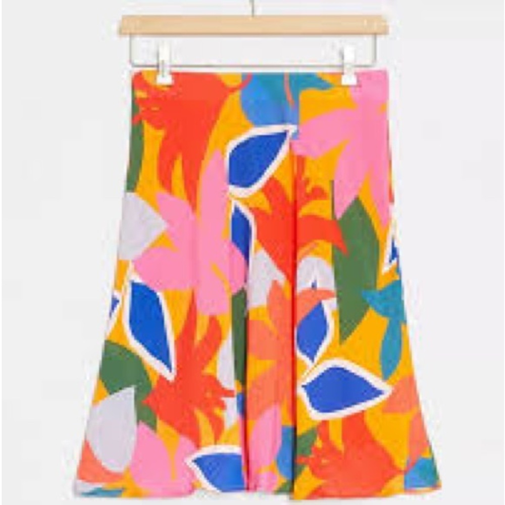 The art of anthropologie sisters gulassa colorful vibrant flare mini skirt large